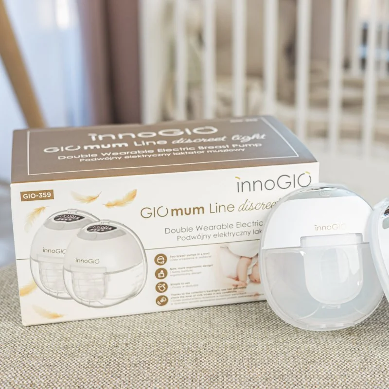 innoGIO prenosná elektrická odsávačka materského mlieka GIOmum Line Discreet Light Double
