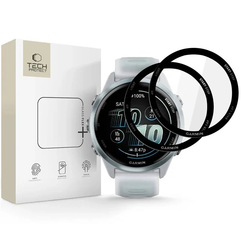 Tech-Protect Glass Flex 2x ochranné sklo na Garmin Forerunner 570 (42m m), čierne