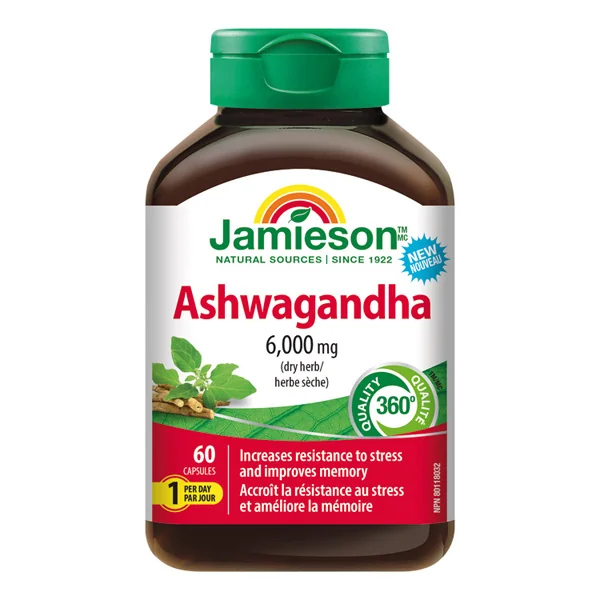 Jamieson Ashwagandha 1×60 cps, výživový doplnok
