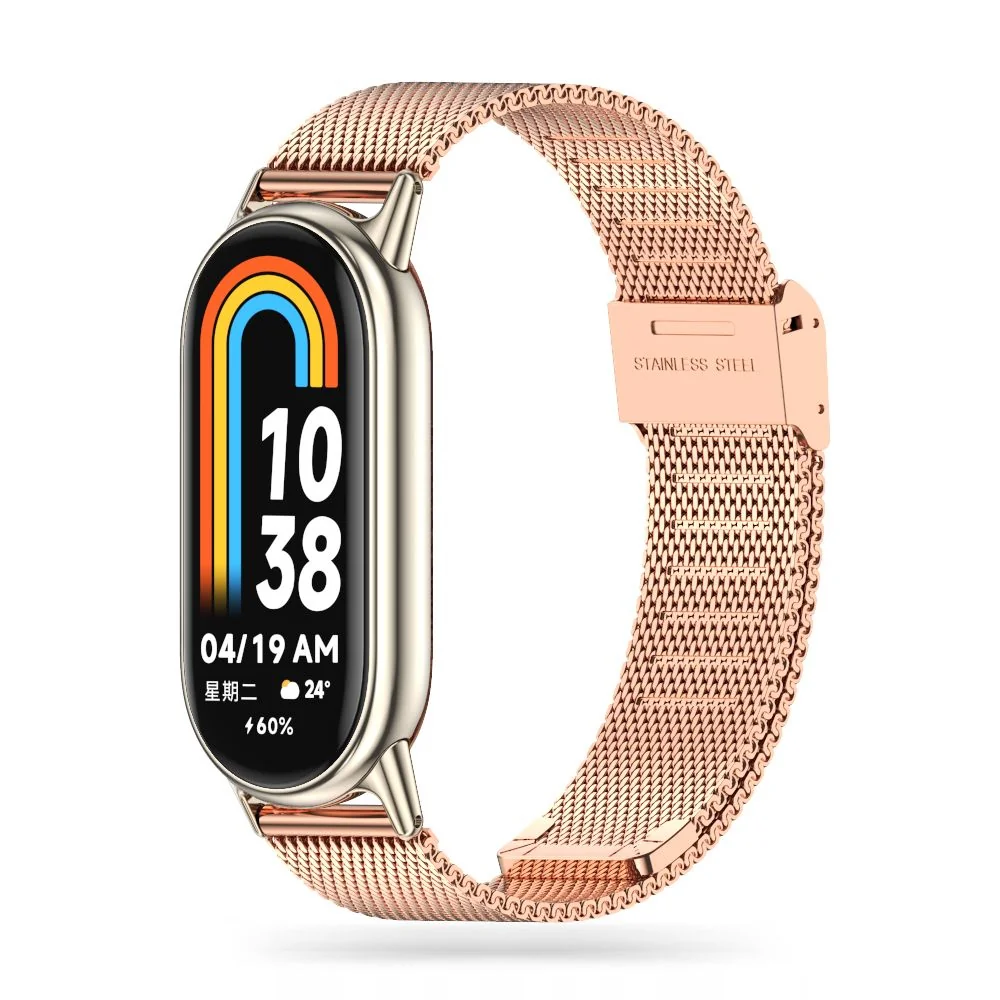 Tech-Protect Milanese remienok na Xiaomi Smart Band 8 / 9 rose gold