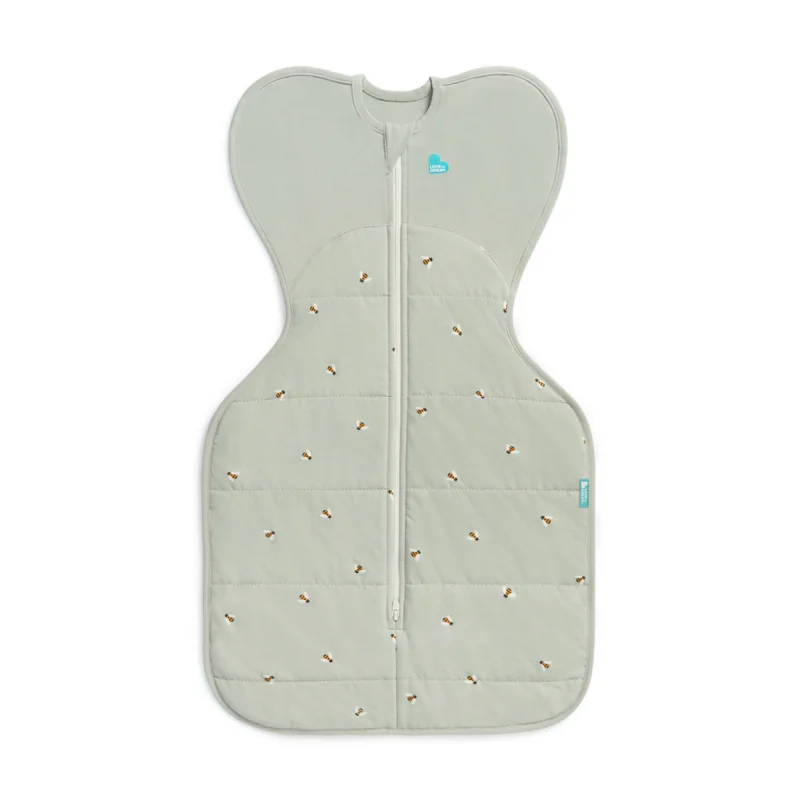 Love To Dream Swaddle UP Warm zavinovačka, veľkosť S, olivová/včielky, 1. fáza, 2,5 TOG, LTD-L1029346OLVS