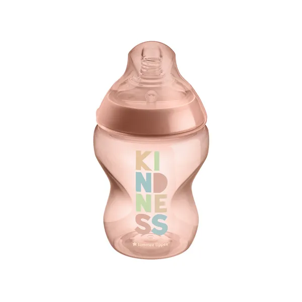 Tommee Tippee CTN Dojčenská Fľaša ANTI-COLIC pomalý prietok, 260 ml 0m+, Kindness 1×1 ks, dojčenská fľaša