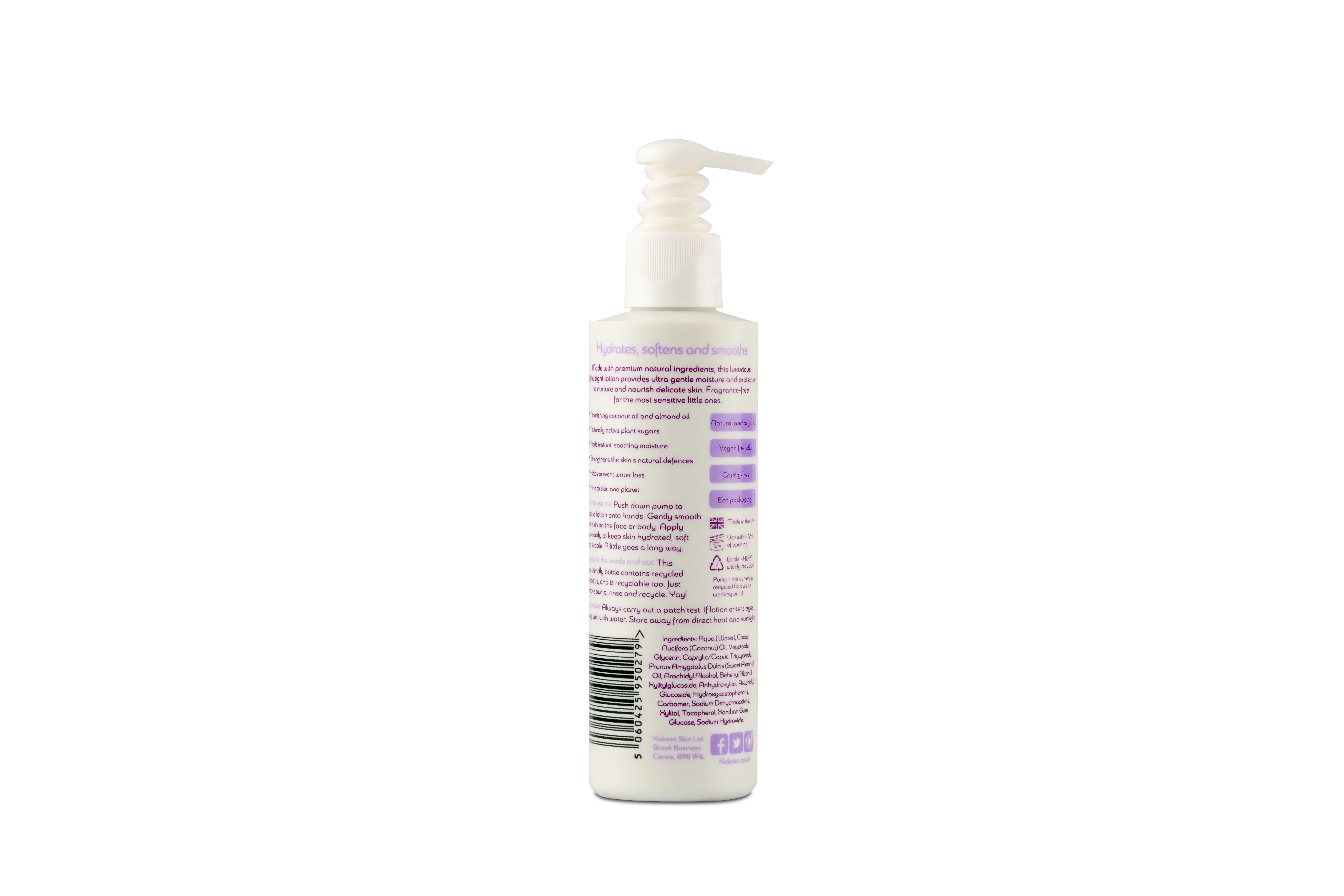 Kokoso Baby Telove Mlieko Bez Parfum 1×190 ml, telové mlieko pre deti