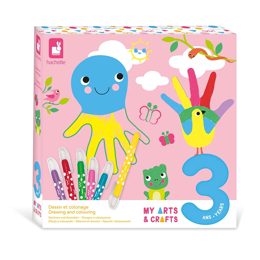 Janod Atelier Maxi Kreatívna sada My arts&crafts Kreslenie krok za krokom Zvieratká 3+ 