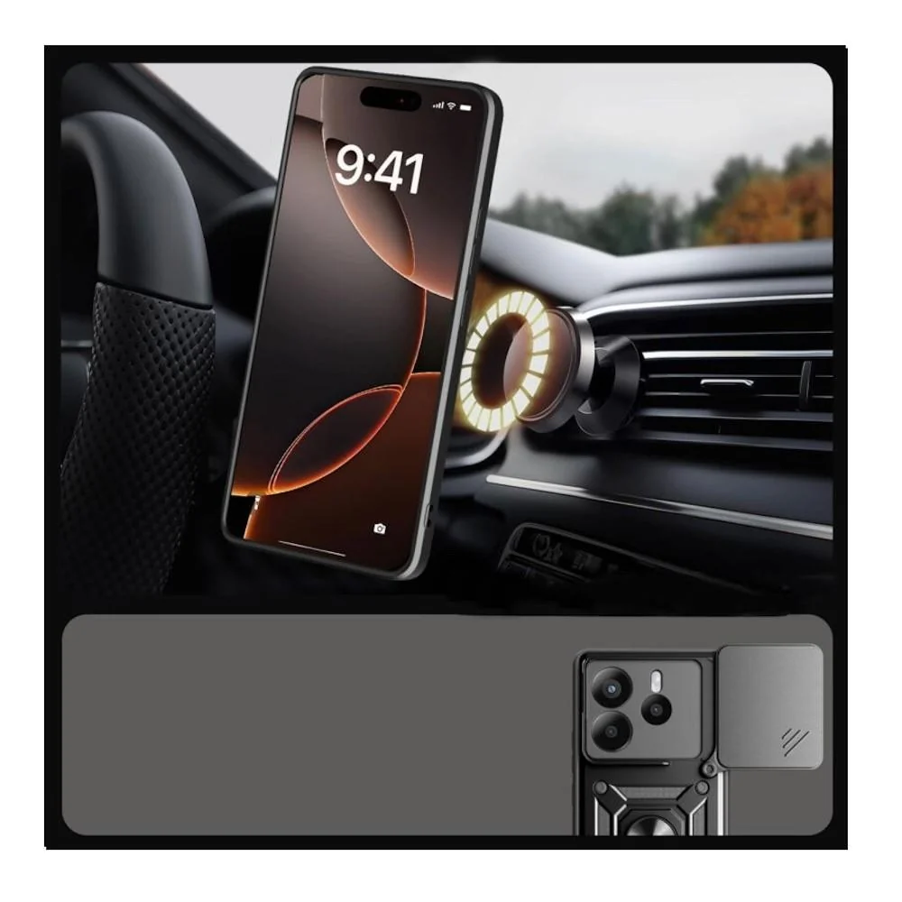 Pancierové puzdro pre Xiaomi Redmi Note 14 4G - Čierna