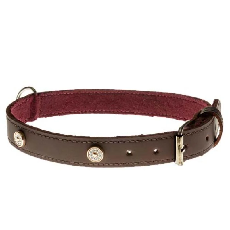 COBBYS PET Obojok z pravej olejovej kože 25mm/55cm