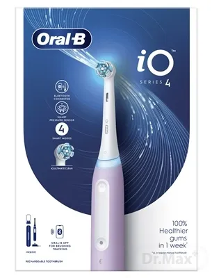 Oral B iO Series 4 Lavender Elektrická Zubná Kefka 1×1 ks, elektrická zubná kefka