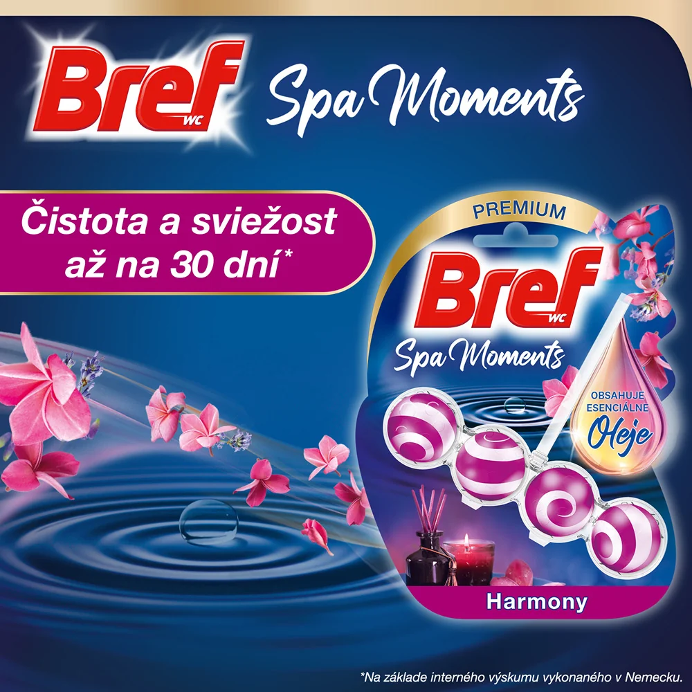 Bref Spa Moments tuhý WC blok Harmony 3×50 g, WC blok