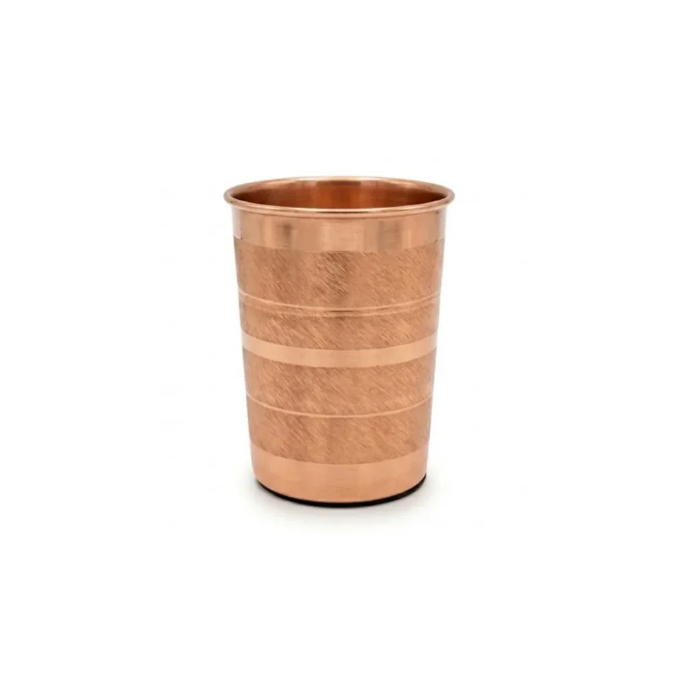 Medený pohárik na vodu Páskový 300 ml