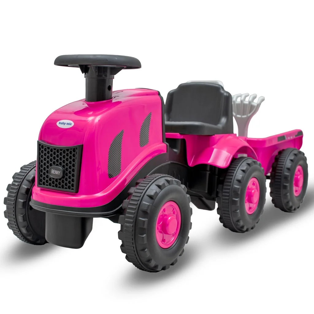 Dětské odrážedlo traktor s vlečkou a náradim Baby Mix Benny