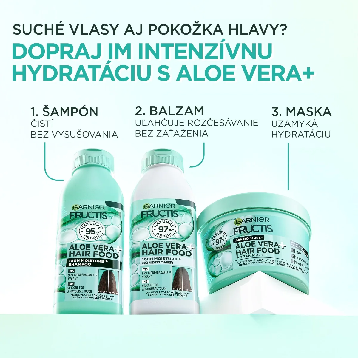 Garnier Fructis Hair Food Aloe Vera balzam 1×350 ml, vlasový balzam