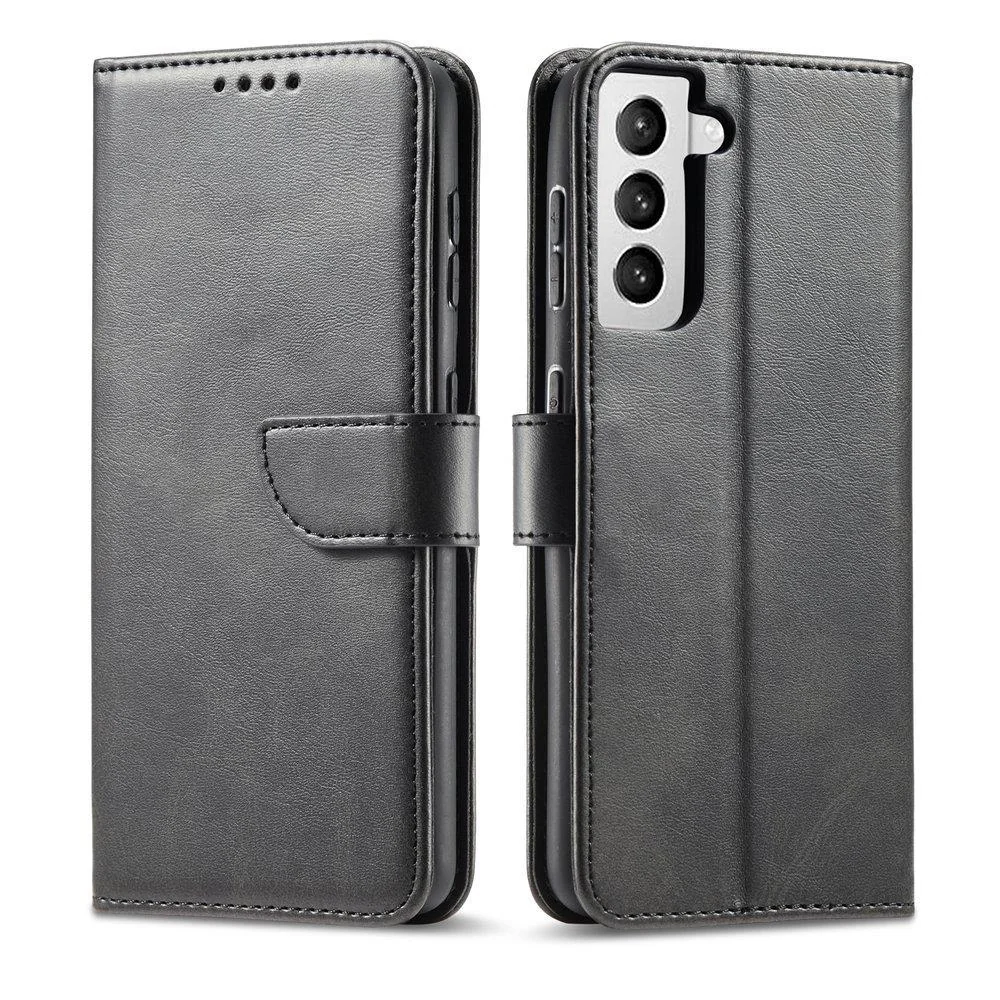 MG Magnet knižkové kožené puzdro na Samsung Galaxy S22 Plus, čierne
