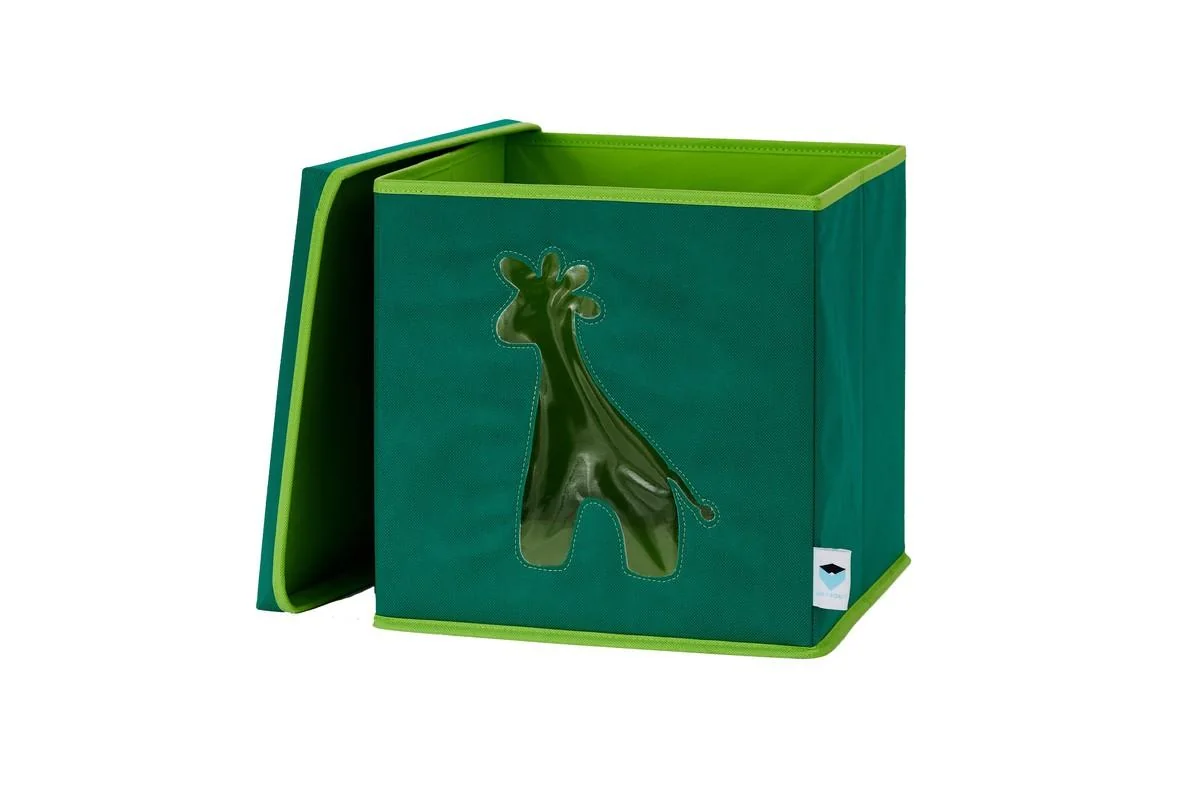 LOVE IT STORE IT - Úložný box na hračky s krytom a okienkom - žirafa