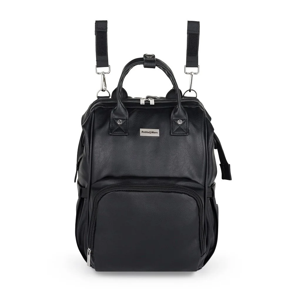 Petite&Mars prebaľovací batoh na kočík Jasper Absolute Black
