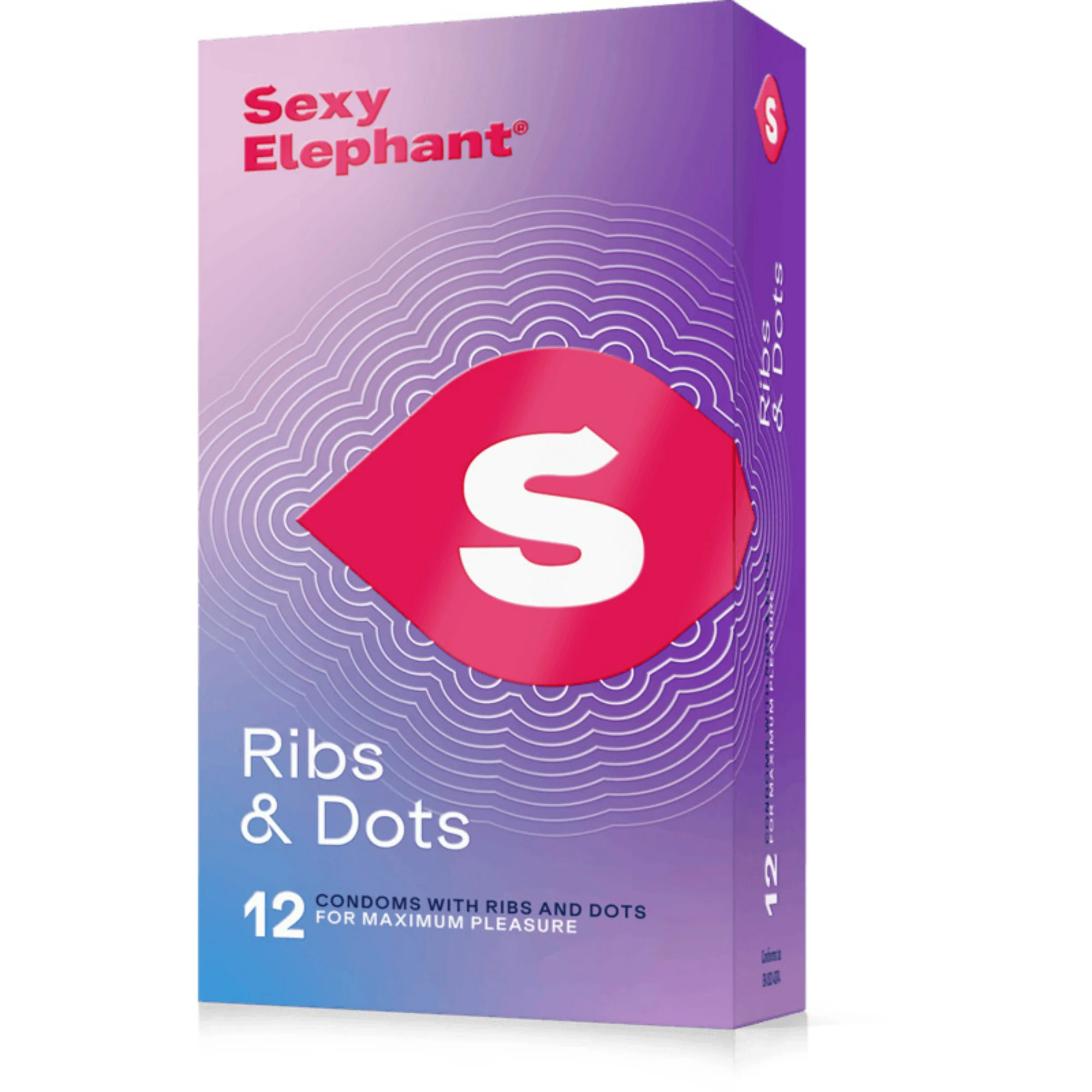 Vrúbkované kondómy Ribs & Dots (12 ks)