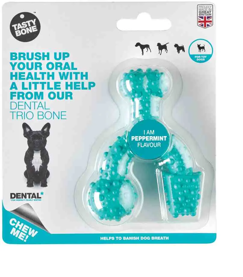 TASTY BONE Dental trio kostička nylonová pre extra malých psov - Peppermint 1×1 ks, kostička pre psy