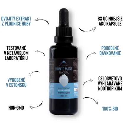Hrotlife Lion´s mane tinktúra 1×50 ml, tinktúra