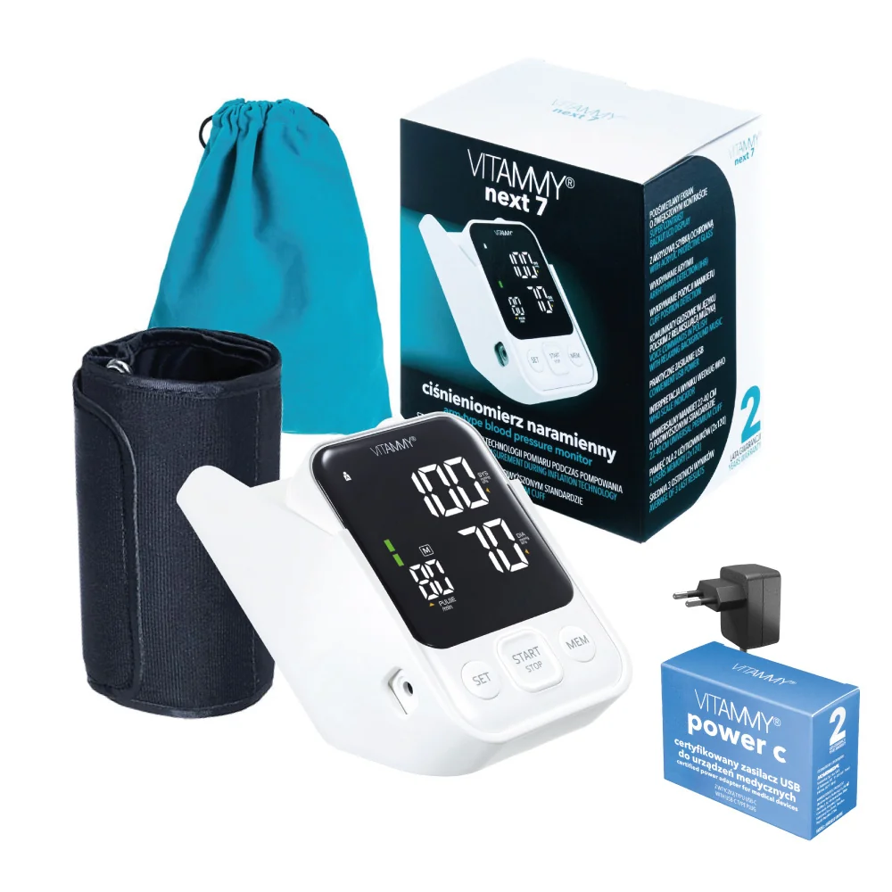 VITAMMY Next 7 ramenný tlakomer + adaptér Power C, darčeková sada