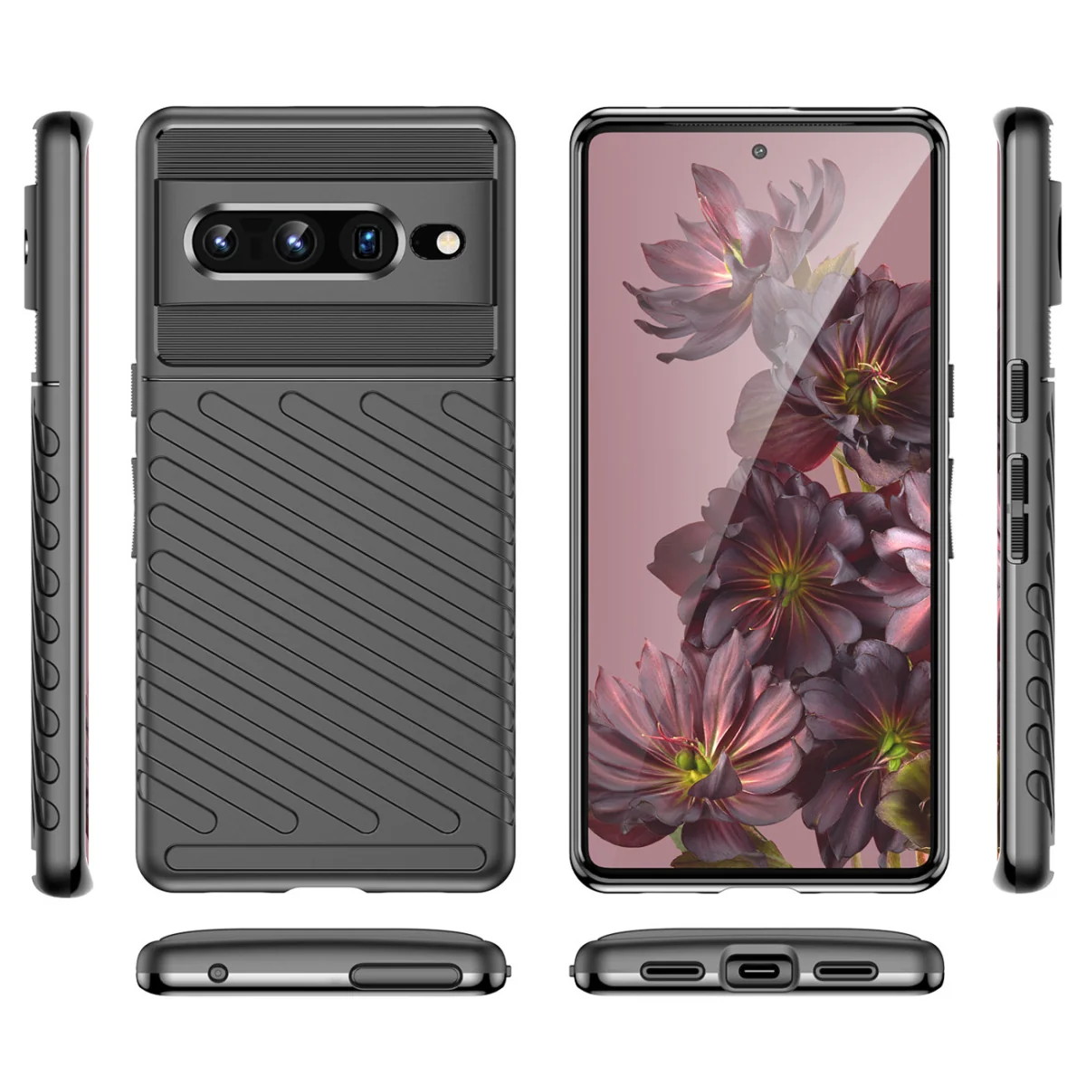 MG Thunder silikónový kryt na Google Pixel 7 Pro čierny