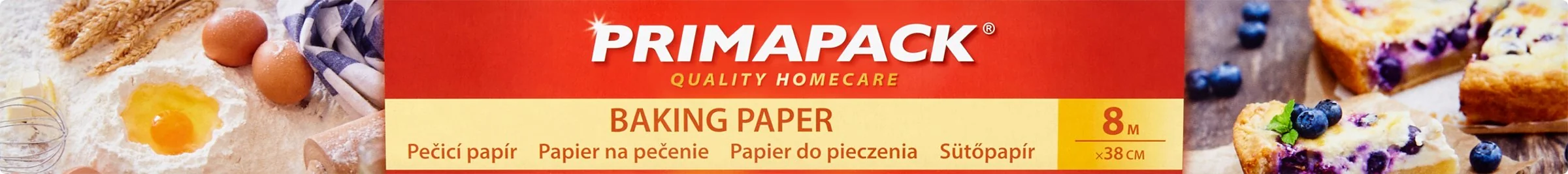 Primapack Papier na pečenie 8m 1×8 m, papier na pečenie