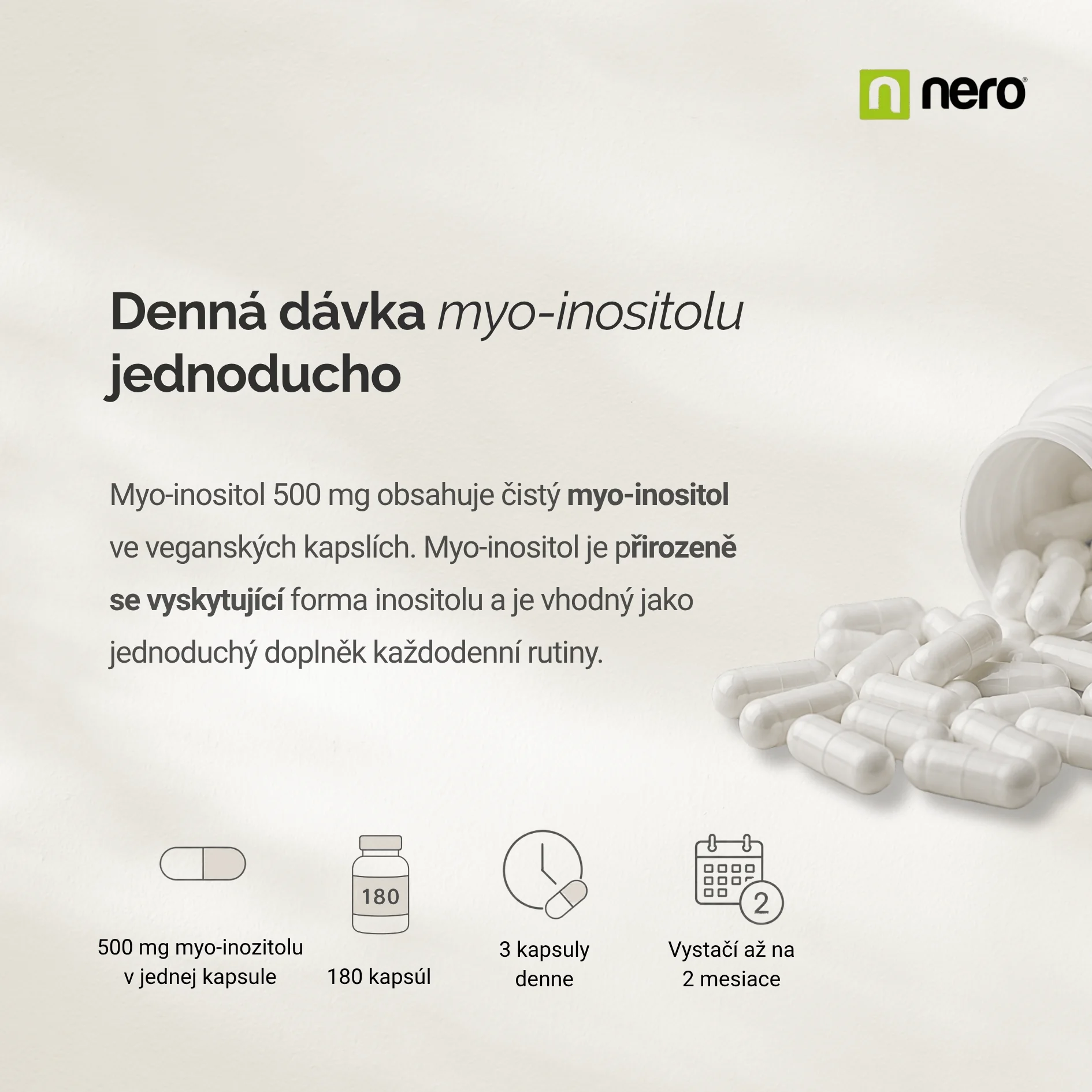 NERO Vitamin B8 Inositol 180 kapsúl