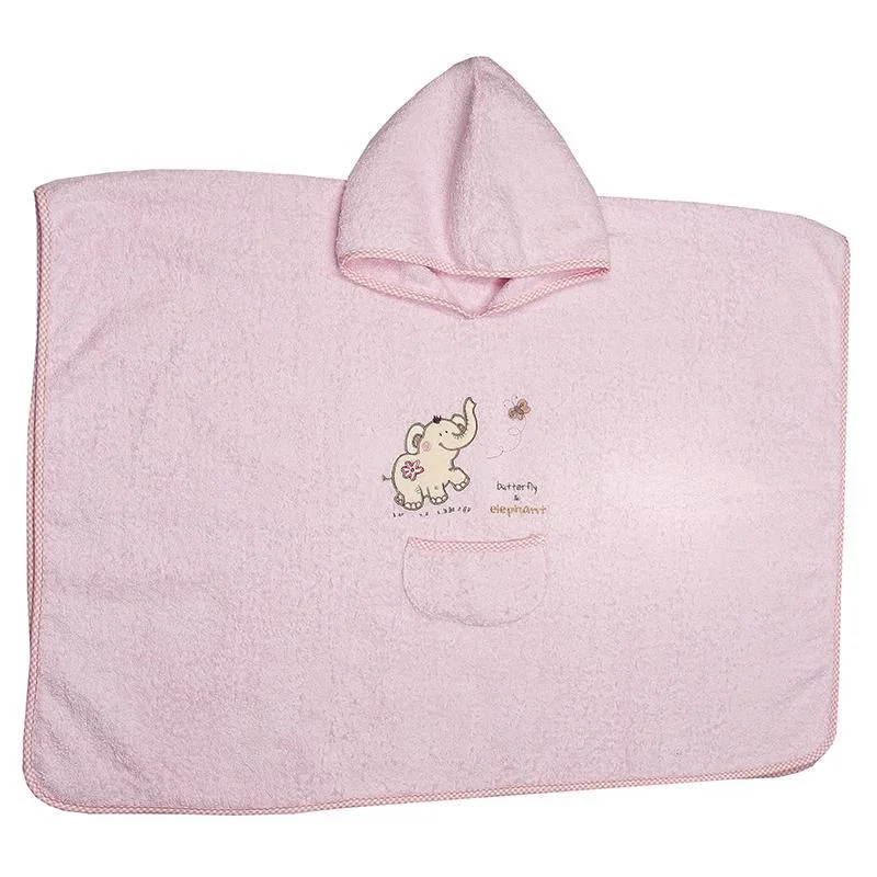EKO Pončo Sloník Pink 1×1 ks, 100 % bavlna