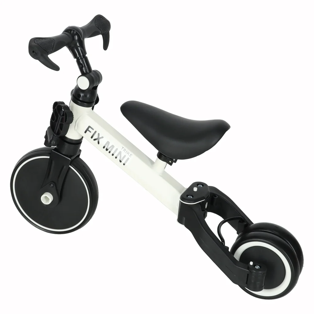 Detský bicykel 3v1 Trike Fix Mini s pedálmi – biela