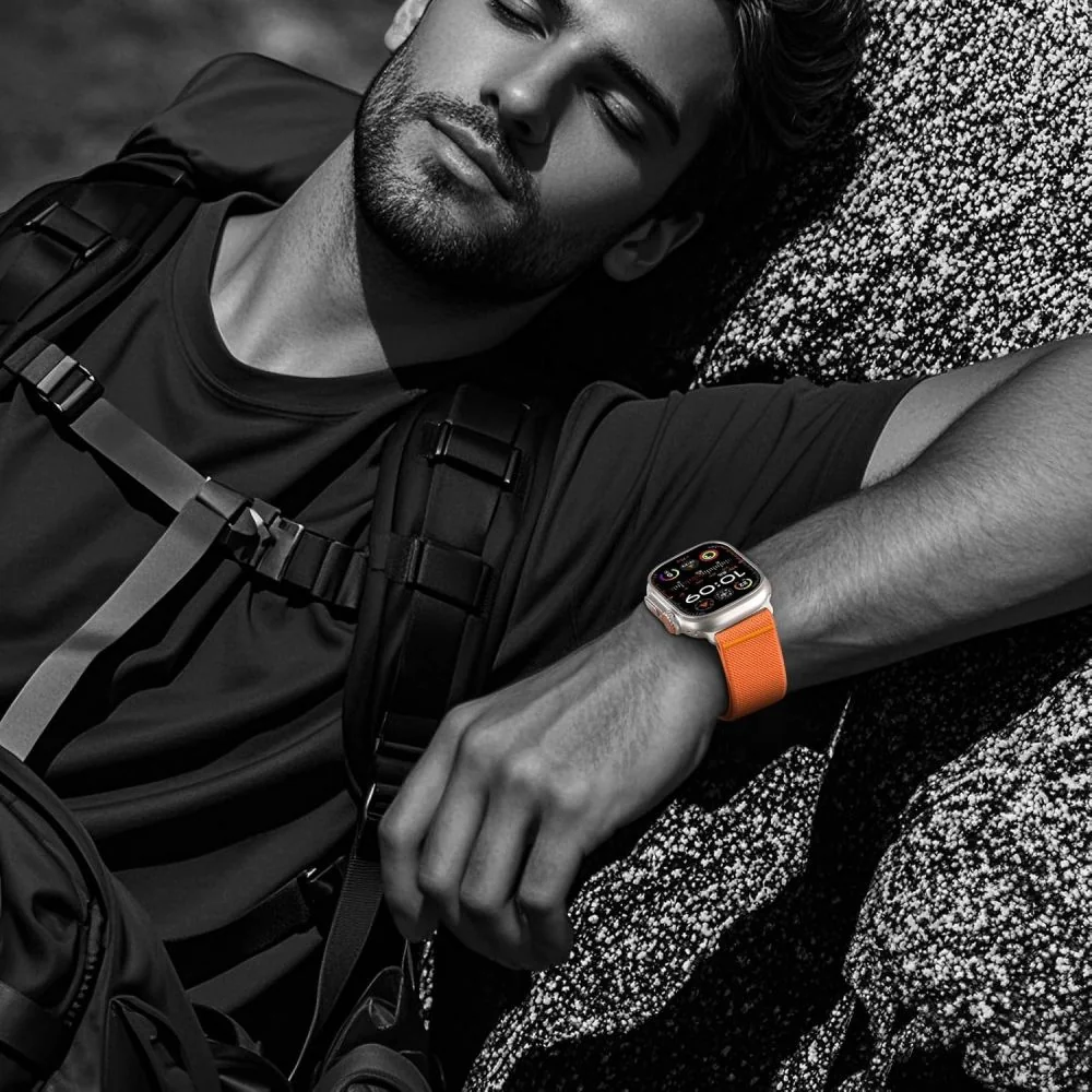 Tech-Protect Nylon Clasp remienok na Apple Watch 44/45/46/49mm, orange