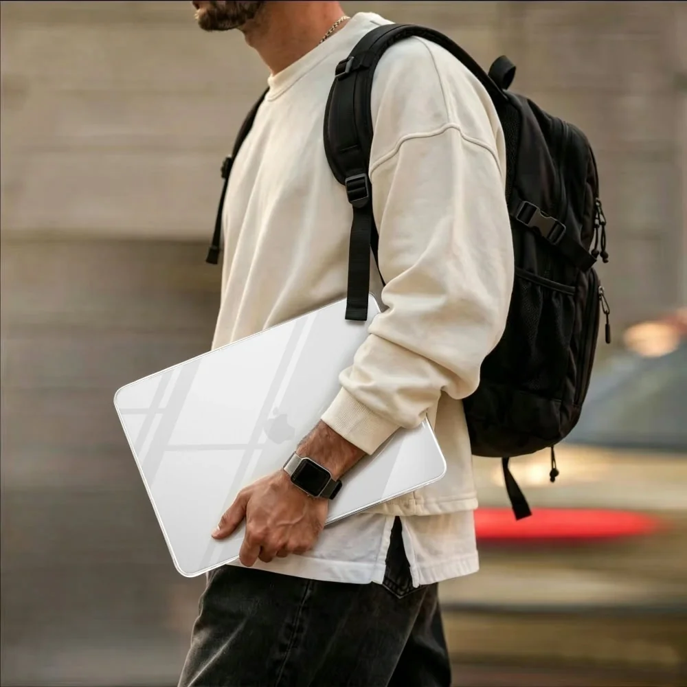Tech-Protect Softshell kryt na MacBook Air 15'' M2-M5 2023-2026, priesvitný vitný