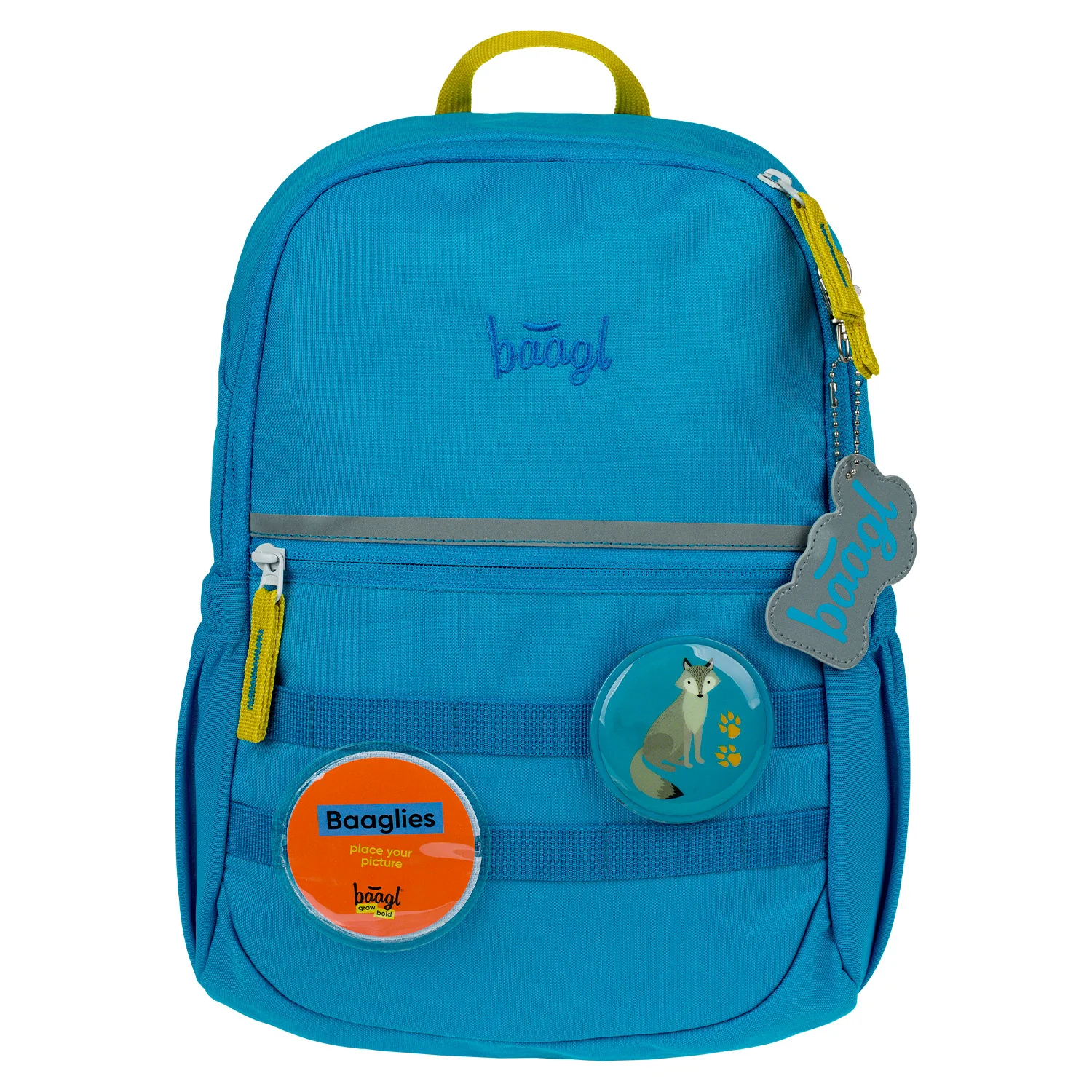 Baagl Buddy Vlk GRS modrý detský batoh 10 l Sivý, 4 l