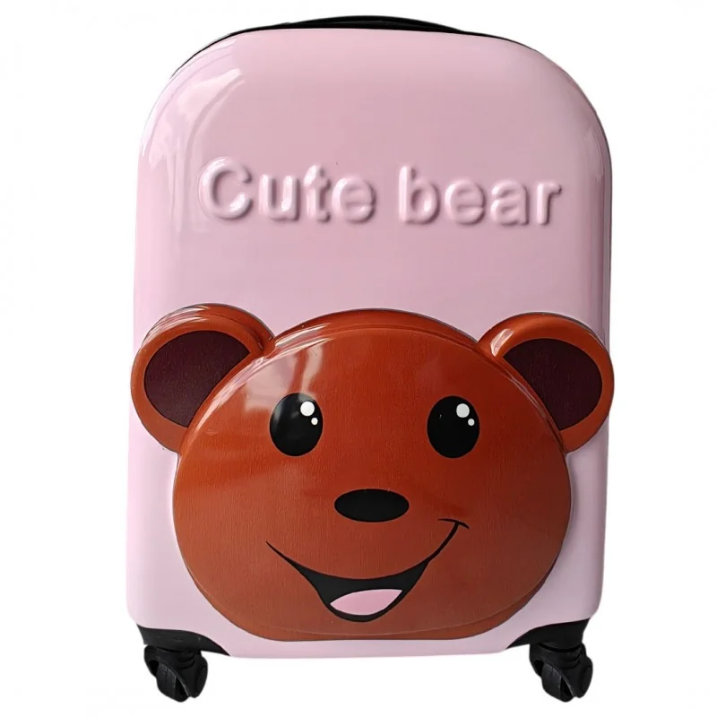 Livefy detský kufor Bear 31 × 44 cm, ružový