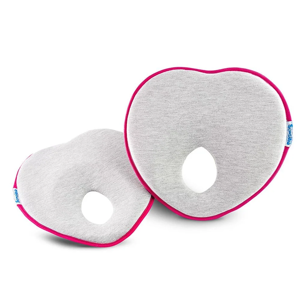 Ergonomický, tvarujúci vankúšik pre bábätko - šedý, ružový