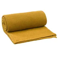 FRESK  Pletená bavlnená deka 80  x 120 cm Mustard