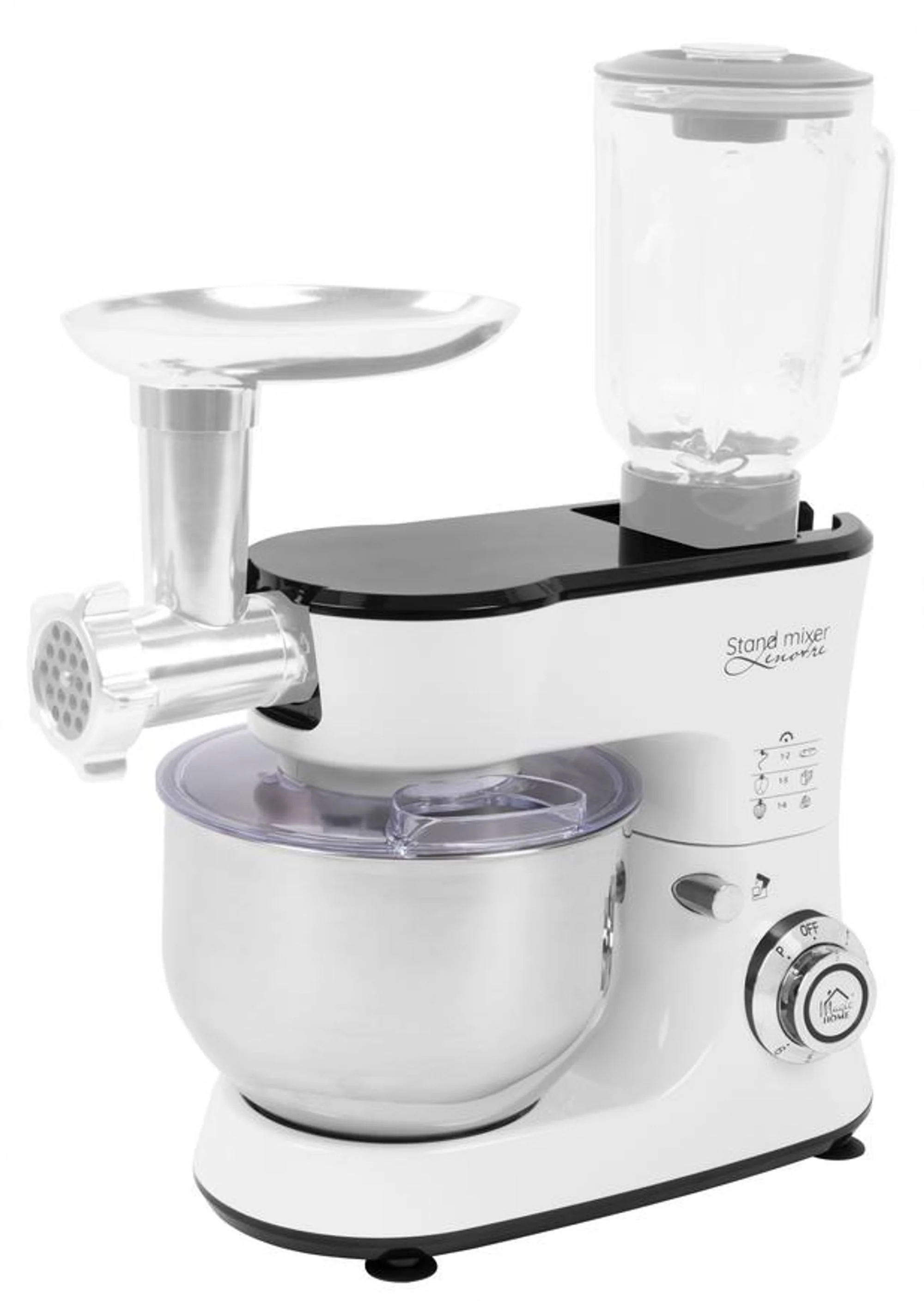 MagicHome kuchynský robot Lenotre, 1 ks 1000 W, 230 V, 3v1, bielo-čierny