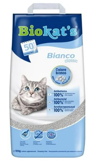 BIOKATS PODSTIELKA BIANCO HYGIENE 10KG A.U.V. "Poškodený obal" 1×10 kg, podstielka pre mačky s poškodeným obalom, chýba približne 10% obsahu