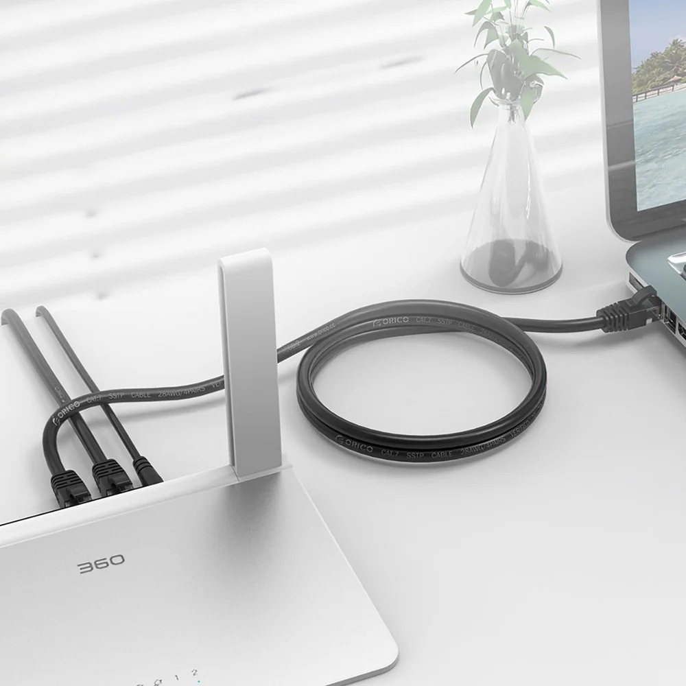Orico PUG-C6 sieťový kábel LAN CAT6 RJ45 3m, čierny