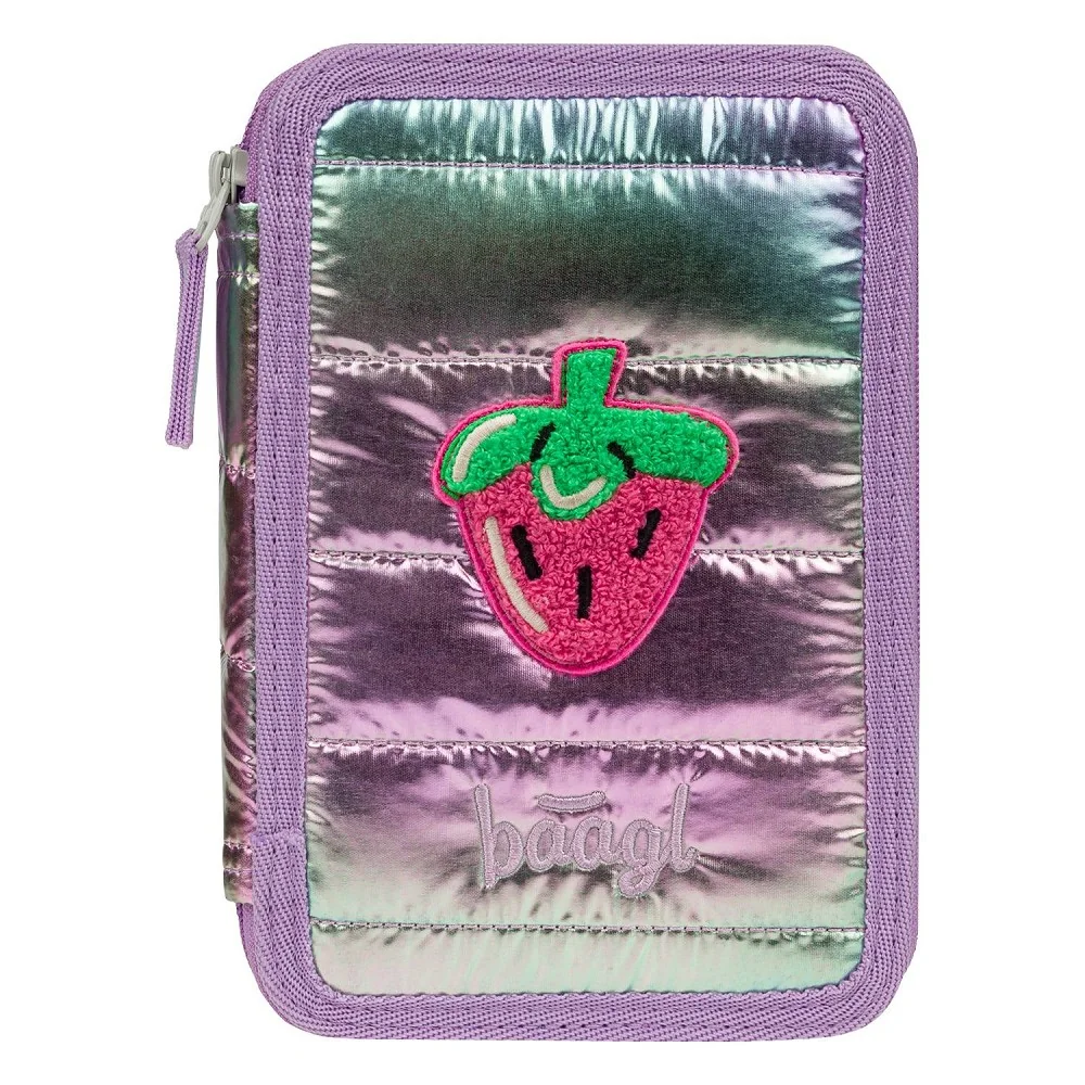 Školský trojposchodový peračník Lavender fialový, 3 chlopne