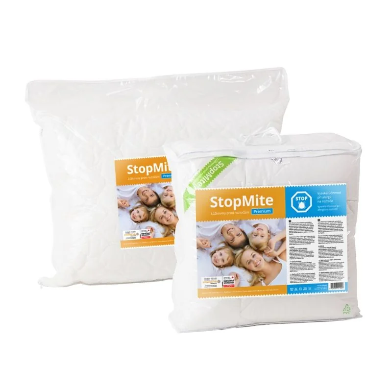 StopMite Premium Sada vankúš + prikrývka - 70 × 90 cm, 140 × 200 cm