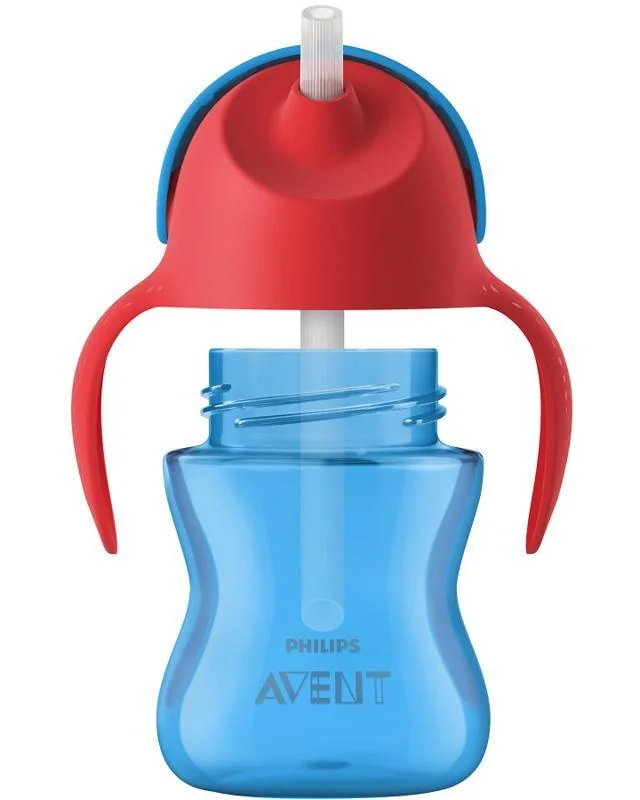 Philips AVENT Hrnček 200 ml Bendy s ohybnou slamkou chlapec+darček PETITE&MARS Miska 6m+ 1 ks