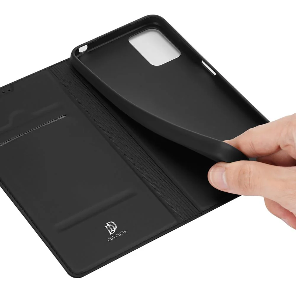 Knižkové puzdro Skin Pro pre Motorola Moto E22/Moto E22 Čierna, PU+TPU