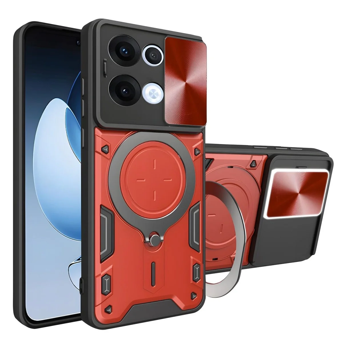Pancierové puzdro pre Oppo Reno13 - Červená 1x30 tbl, Hybrid Armor Camshield