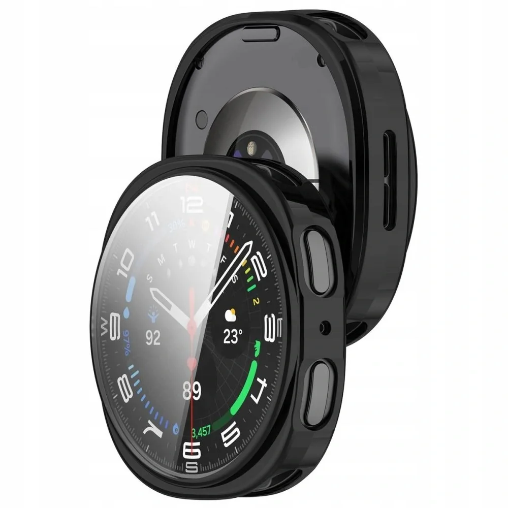 Tech-Protect Defense puzdro so sklom na Samsung Galaxy Watch 8 (40mm), čierne