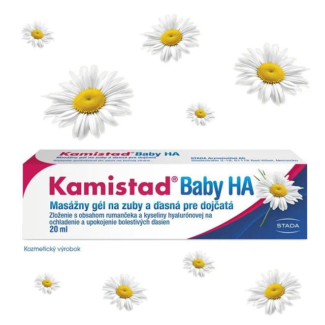Kamistad Baby HA gel 20 ml 1×20 ml, masážny gél na zuby