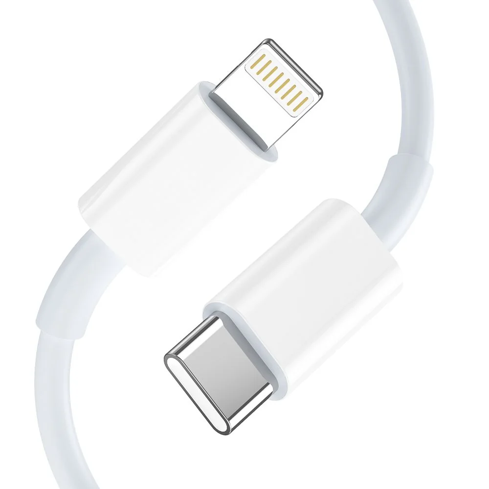 Tech-Protect C35W sieťová nabíjačka 2x USB-C 35W + kábel USB-C / Lightning, biela ning, biela