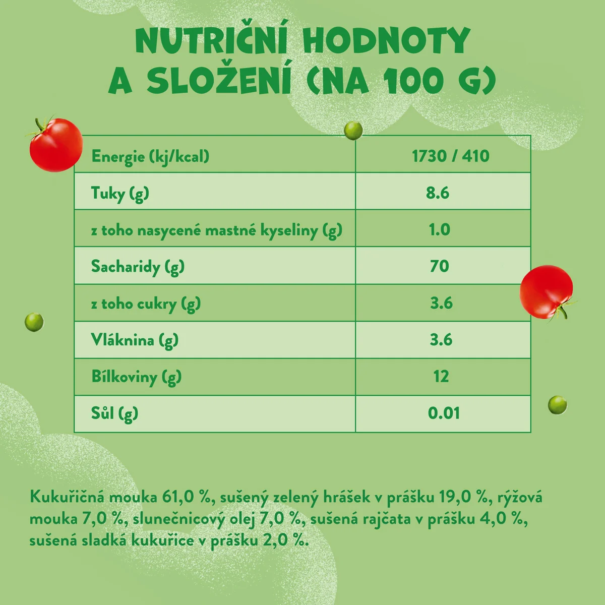 Goodies zeleninové tyčinky 1×30 g, tyčinka