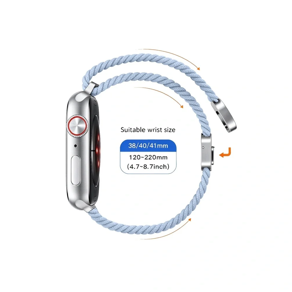 Tech-Protect Nylon Mag remienok na Apple Watch 40/41/42mm, baby blue