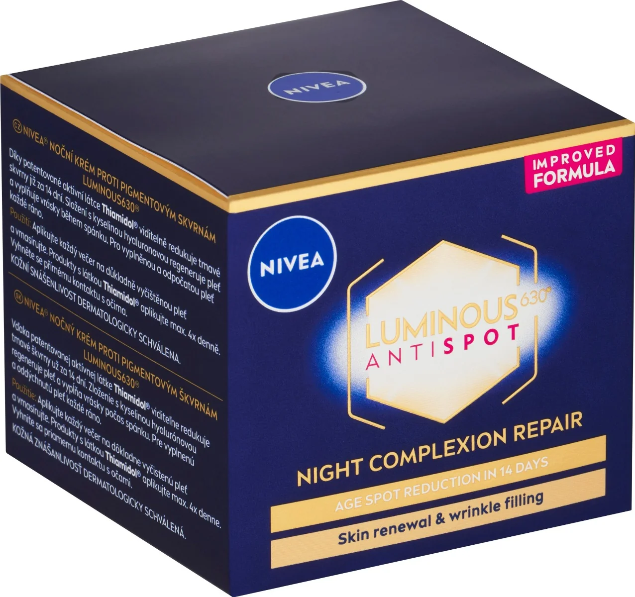 Nivea Nočný krém proti pigmentovým škvrnám Cellular Luminous 1×50 ml, nočný krém