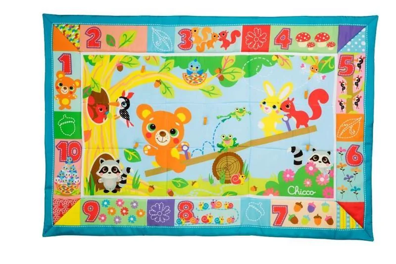 CHICCO Hracia deka XXL Fantasy Forest 0m+, modrá 1×1 ks