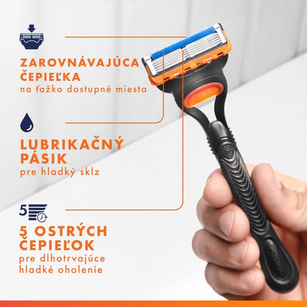 Xmass set Gillette Fusion5 UEFA Champions League Special Edition pánsky holiaci strojček, 4 hlavy + gél na holenie Fusion Sensitive 200ml 1 set