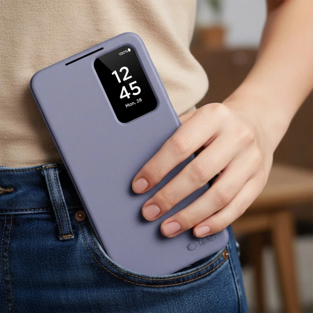 Tech-Protect Smart Wallet knižkové puzdro na Samsung Galaxy S26, fialové vé
